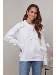 Soft Cashmere Sweter w kolorze białym rozmiar: 38/40. Białe swetry Soft Cashmere, bez wzorów, bez ramiączek. Za 152.99 zł.