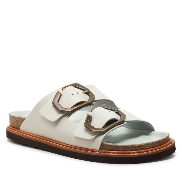 Klapki Genuins. Białe klapki Genuins, bez wzorów, bez obcasa. Za 219.99 zł.