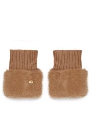 Guess Rękawiczki Damskie AW5208 POL02 Brązowy. Brązowe rękawiczki Guess, z aplikacjami, z dzianiny. Za 199.99 zł.