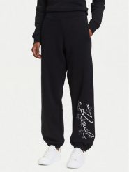 KARL LAGERFELD Spodnie dresowe A3W10009 Czarny Relaxed Fit. Czarne spodnie dresowe KARL LAGERFELD, xs, bez wzorów, z bawełny. Za 959.99 zł.