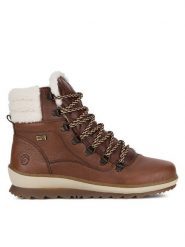 Remonte Botki R8485-24 Brązowy. Brązowe botki Remonte, bez wzorów, ze skóry, bez obcasa, na płaskiej podeszwie, bez zapięcia. Za 375.99 zł.