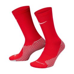 Skarpety Piłkarskie Unisex Strike Dla Dorosłych. Czerwone skarpety Nike, bez wzorów. Za 84.99 zł.
