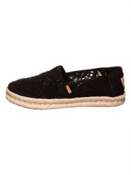 TOMS Espadryle w kolorze czarnym rozmiar: 39. Czarne espadryle Toms, bez wzorów, z koronki, bez obcasa, bez zapięcia. Za 175.67 zł.