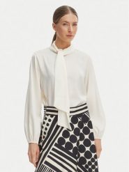 Rinascimento Bluzka CFC0127771003 Biały Regular Fit. Białe bluzki Rinascimento, l, bez wzorów, z syntetyku, bez kołnierzyka, bez ramiączek. Za 399.99 zł.