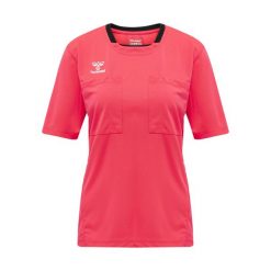 Koszulka sędziowska damska Hummel hml referee chevron. Czerwone bluzki Hummel, m, bez wzorów, sportowe, bez kołnierzyka, bez ramiączek. W wyprzedaży za 171.50 zł.
