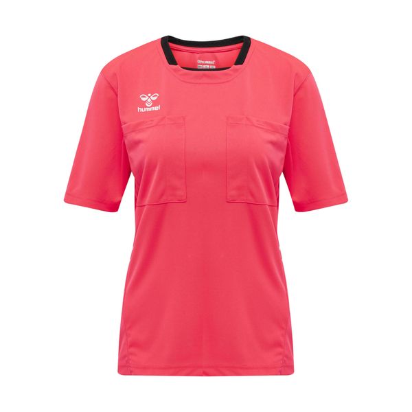 Koszulka sędziowska damska Hummel hml referee chevron. Czerwone bluzki Hummel, m, bez wzorów, sportowe, bez kołnierzyka, bez ramiączek. W wyprzedaży za 171.50 zł.
