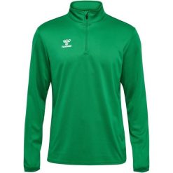 Bluza dresowa 1/2 zip Hummel Essential. Zielone bluzy Hummel, bez wzorów, z dresówki, bez kaptura. Za 166.50 zł.