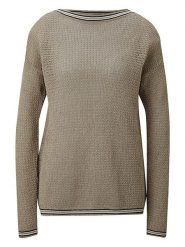 Heine Sweter w kolorze beżowym rozmiar: 40/42. Brązowe swetry Heine, bez wzorów, z bawełny, bez ramiączek. Za 66.00 zł.