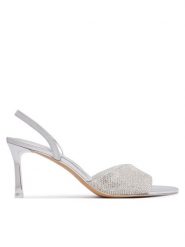 Aldo Sandały Andyana 14053448 Srebrny. Szare sandały Aldo, bez wzorów, z syntetyku, bez obcasa, na szpilce, bez zapięcia. Za 359.99 zł.
