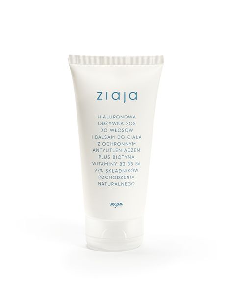Hialuronowa odżywka SOS do włosów i balsam do ciała Ziaja. Balsamy i kremy do ciała . W wyprzedaży za 11.59 zł.