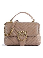 Pinko Torebka w kolorze beżowym - 23 x 15 x 7 cm rozmiar: onesize. Brązowe torby na ramię Pinko, bez wzorów, z materiału, na ramię, pikowane, bez dodatków. Za 1,209.95 zł.