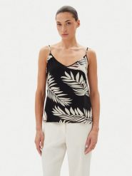 Vero Moda Top Easy Joy 10297362 Czarny Regular Fit. Czarne topy Vero Moda, l, bez wzorów, z wiskozy, bez kołnierzyka, bez ramiączek. Za 59.99 zł.