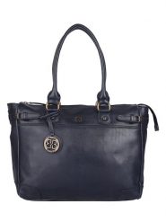 Bellicci Skórzana torebka "Chelsea" w kolorze granatowym - 34 x 29,5 x 10 cm rozmiar: onesize. Niebieskie torby na laptopa Bellicci, bez wzorów, z materiału, na ramię. Za 278.01 zł.