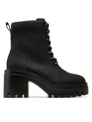 Calvin Klein Jeans Trzewiki Chunky Heeled Zip Boot Lth YW0YW01548 Czarny. Czarne botki Calvin Klein Jeans, bez wzorów, z jeansu, bez obcasa, na słupku, bez zapięcia. Za 429.99 zł.