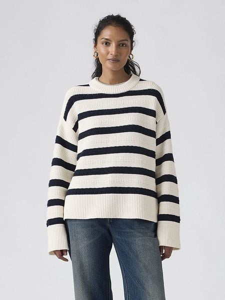 Levi's Sweter "Candide" w kolorze biało-czarnym rozmiar: L. Białe swetry Levi's®, l, bez wzorów, bez ramiączek. Za 179.95 zł.