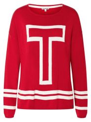 Timezone Sweter w kolorze czerwonym rozmiar: M. Czerwone swetry Timezone, m, bez wzorów, z bawełny, bez ramiączek. Za 74.63 zł.