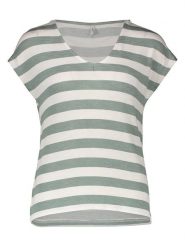 ONLY Koszulka w kolorze zielono-białym rozmiar: L. Białe bluzki Only, l, bez wzorów, bez kołnierzyka, bez ramiączek. Za 60.99 zł.