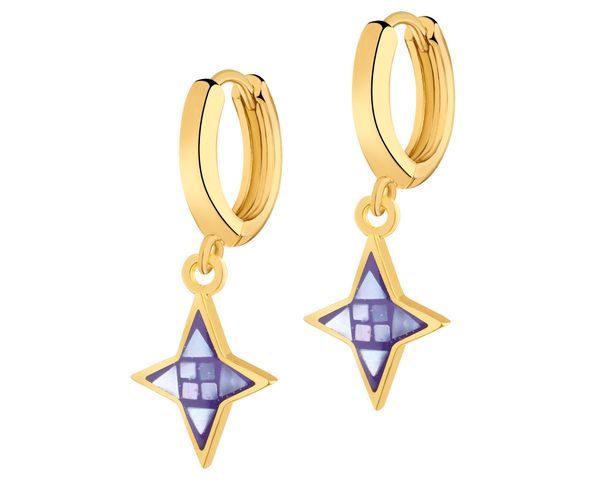 Kolczyki z mosiądzu pozłacane z muszlą. Kolczyki Artelioni, pozłacane. W wyprzedaży za 97.30 zł.