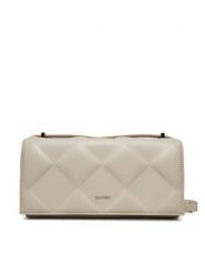 Calvin Klein Torebka Diamon Quilt Conv K60K612905 Écru. Listonoszki Calvin Klein, bez wzorów, ze skóry, bez dodatków. Za 299.99 zł.