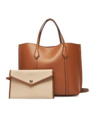 Tory Burch Torebka Perry 177252 Brązowy. Brązowe torebki klasyczne Tory Burch, bez wzorów, ze skóry, bez dodatków. Za 1,829.00 zł.