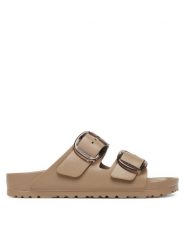 Birkenstock Klapki Arizona Big Buckle Eva 1030389 Brązowy. Brązowe klapki Birkenstock, bez wzorów, z tworzywa sztucznego, bez obcasa. Za 299.99 zł.