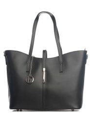 Lia Biassoni Skórzana torebka "Parma" w kolorze czarnym - 40 x 27 x 16 cm rozmiar: onesize. Czarne torby na ramię Lia Biassoni, bez wzorów, z materiału, na ramię, bez dodatków. Za 391.95 zł.