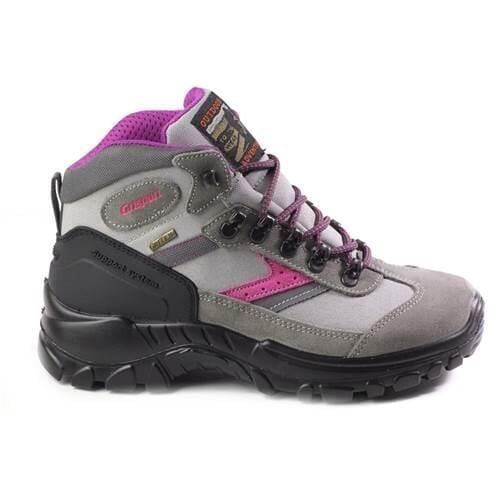 Buty do chodzenia damskie Grisport 13316S7G. Szare trekkingi Grisport, z materiału, za kostkę, trekkingowe. Za 299.00 zł.