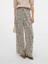 Vero Moda Spodnie w kolorze beżowym rozmiar: XL. Brązowe spodnie materiałowe Vero Moda, na imprezę, s, bez wzorów, z materiału. Za 127.65 zł.
