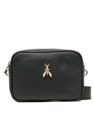 Patrizia Pepe Torebka 8B0232/L001-K118 Czarny. Czarne listonoszki Patrizia Pepe, bez wzorów, ze skóry, bez dodatków. Za 499.99 zł.