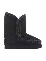 Mou Skórzane kozaki zimowe w kolorze czarnym rozmiar: 38. Czarne kozaki Mou, na zimę, z wełny, bez obcasa, bez zapięcia. Za 717.99 zł.