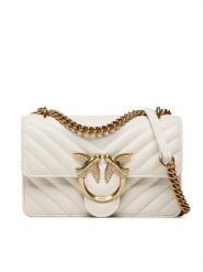 Pinko Torebka Love One Mini Dc PE 23 PLTT 100074 A0GK Biały. Białe torebki klasyczne Pinko, bez wzorów, ze skóry, bez dodatków. Za 1,059.00 zł.