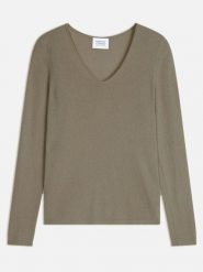 AUTHENTIC CASHMERE Kaszmirowy sweter "Galise" w kolorze oliwkowym rozmiar: M. Zielone swetry AUTHENTIC CASHMERE, m, bez wzorów, z kaszmiru, bez ramiączek. Za 327.10 zł.