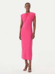 Fracomina Sukienka koktajlowa FS26SD2008W62601 Różowy Slim Fit. Czerwone sukienki Fracomina, s, bez wzorów, z syntetyku, wizytowe, bez kołnierzyka, bez ramiączek. Za 539.99 zł.