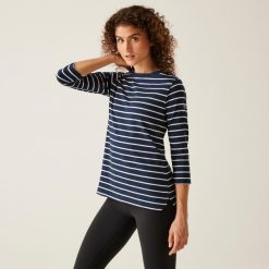 Bayletta damska bluzka 3/4. Niebieskie bluzki Regatta, bez wzorów, casualowe, bez kołnierzyka, bez ramiączek. Za 145.50 zł.