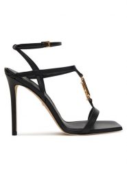 Elisabetta Franchi Sandały SA07B61E2 Czarny. Czarne sandały Elisabetta Franchi, bez wzorów, ze skóry, bez obcasa, na szpilce, bez zapięcia. Za 3,369.00 zł.