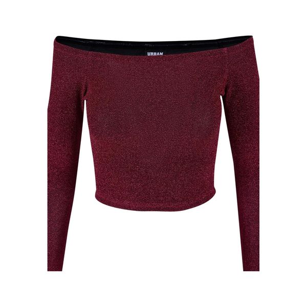 Damska Brokatowa Bluzka Na Ramiączkach Z Długim Rękawem. Brązowe bluzki Urban Classics, s, bez wzorów, sportowe, bez kołnierzyka, bez ramiączek. Za 84.99 zł.