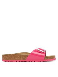 Birkenstock Klapki Madrid 1030872 Różowy. Czerwone klapki Birkenstock, bez wzorów, ze skóry, bez obcasa. Za 399.99 zł.