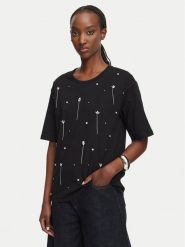 Liu Jo T-Shirt WF6398 JS904 Czarny Boxy Fit. Czarne t-shirty Liu Jo, xl, bez wzorów, z bawełny, bez kołnierzyka, bez ramiączek. Za 339.99 zł.