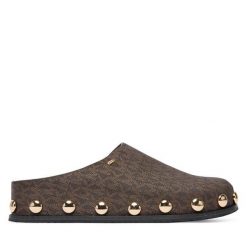 Klapki MICHAEL Michael Kors. Brązowe klapki MICHAEL Michael Kors, bez wzorów, bez obcasa. Za 769.99 zł.