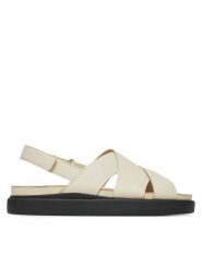 Clarks Sandały Aristella Sun 26181257 Beżowy. Brązowe sandały Clarks, bez wzorów, ze skóry, bez obcasa, na płaskiej podeszwie, bez zapięcia. Za 419.99 zł.