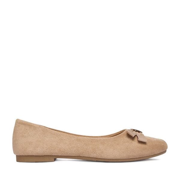 Baleriny JENNY. Brązowe baleriny Jenny, bez wzorów, bez obcasa. Za 69.99 zł.