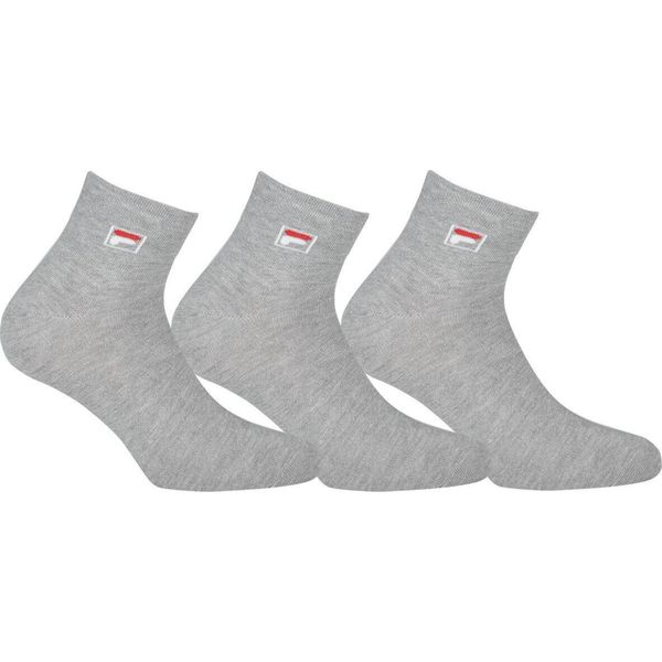 Skarpetki ponad kostę unisex Fila 3 pary. Szare skarpety Fila, bez wzorów, z bawełny. Za 28.99 zł.
