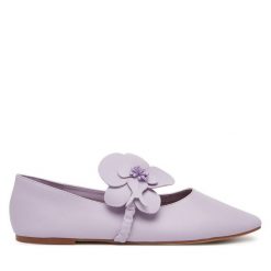 Baleriny Aldo. Fioletowe baleriny Aldo, bez wzorów, bez obcasa. Za 269.99 zł.