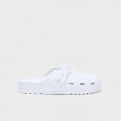 Klapki basenowe unisex do pływania Bahia Clog białe. Białe klapki Scholl, bez wzorów, z materiału, bez obcasa. Za 134.99 zł.