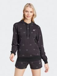 Adidas Bluza w kolorze czarnym rozmiar: M. Czarne bluzy Adidas, m, bez wzorów, z kapturem. Za 145.26 zł.