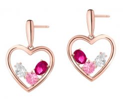 Kolczyki z mosiądzu pozłacane z cyrkoniami - serce. Kolczyki Apart, z cyrkonią, pozłacane. Za 259.00 zł.