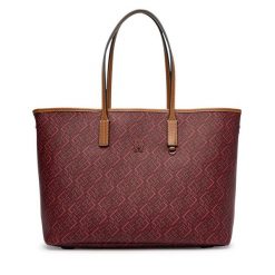 Torebka Tommy Hilfiger. Czerwone shopper TOMMY HILFIGER, bez wzorów, bez dodatków. Za 849.99 zł.