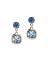 Otazu Pozłacane kolczyki-wkrętki z kryształami rozmiar: onesize. Niebieskie kolczyki Otazu, z kryształem, pozłacane. Za 86.99 zł.
