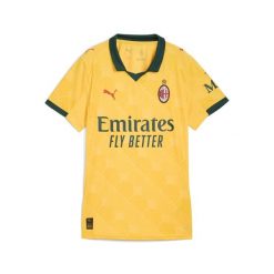 Damska trzecia koszulka AC Milan 25/26 PUMA Sunny Yellow Dark Myrtle Green. Zielone bluzki Puma, m, bez wzorów, sportowe, bez kołnierzyka, bez ramiączek. Za 439.00 zł.