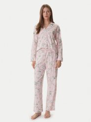 LAUREN RALPH LAUREN Piżama ILN92493 Różowy Relaxed Fit. Czerwone piżamy Lauren Ralph Lauren, bez wzorów, z bawełny, bez ramiączek. Za 529.99 zł.